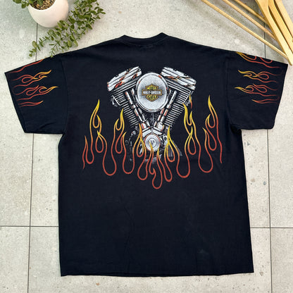 Harley-Davidson V-Twin Engine Flames Tee