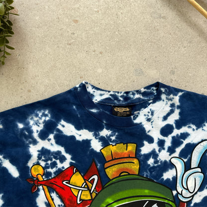 Marvin the Martian Tie Dye T-Shirt Size XL Double Sided 1998