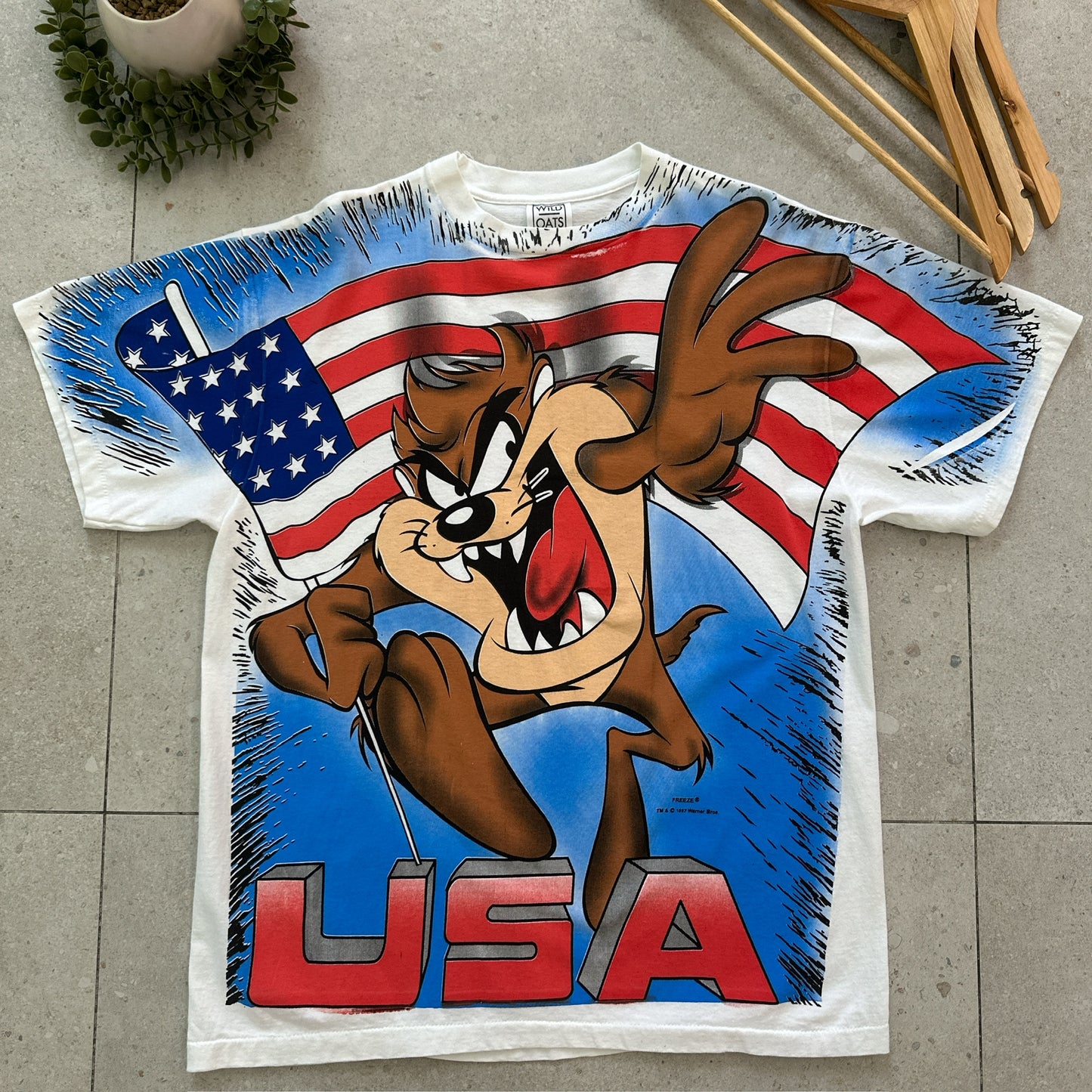 Tazmania American Flag Tee x Warner Bros x Wild Oats
